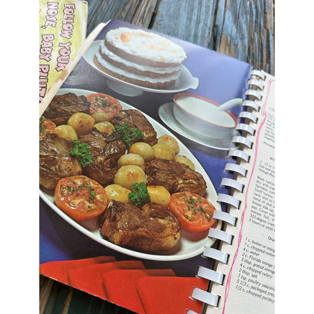 Vintage 1973 Beta Sigma Phi International Gourmet Cookbook Spiral Bound Retro